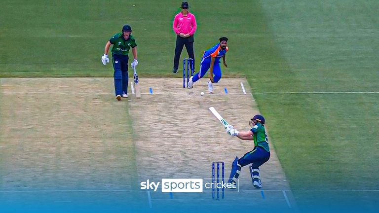 Tucker&#39;s tremendous scoop for Ireland&#39;s first boundary!