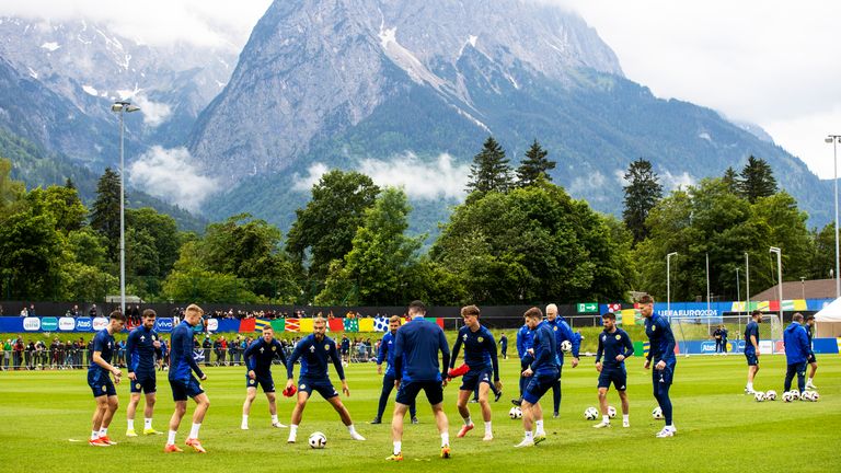 Scotland&#39;s training base is in the Bavarian town Garmisch Partenkirchen