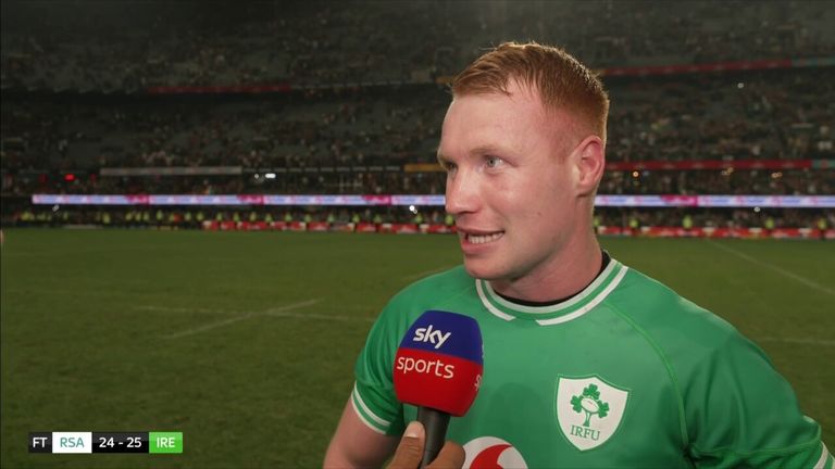 Ciaran Frawley insisted he and his Ireland team will learn a lot from their series in South Africa, but will first enjoy the dramatic victory the Leinster centre's drop goal gave them on Saturday.