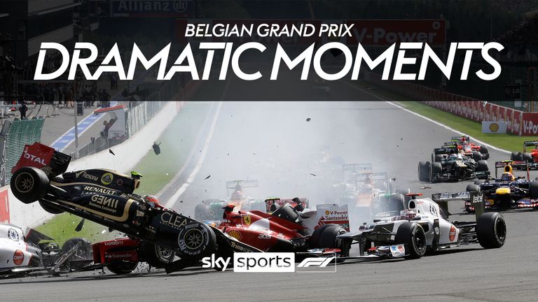 Look back at some of the most dramatic moments throughout the years at the Belgian Grand Prix.