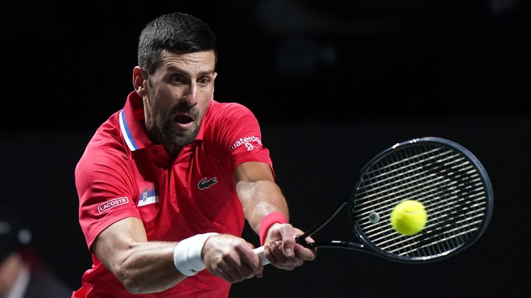 Serbia's Novak Djokovic helped his country through to the semi finals of the Davis Cup