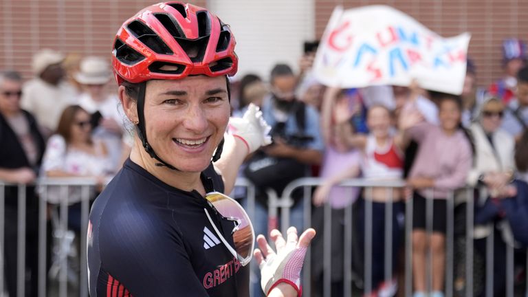 Dame Sarah Storey after winning women's C4-5 road race 